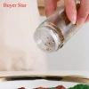 12-piece kitchenware set, rotating seasoning rack, household standing glass sealed, barbecue seasoning storage, seasoning bottle details Picture